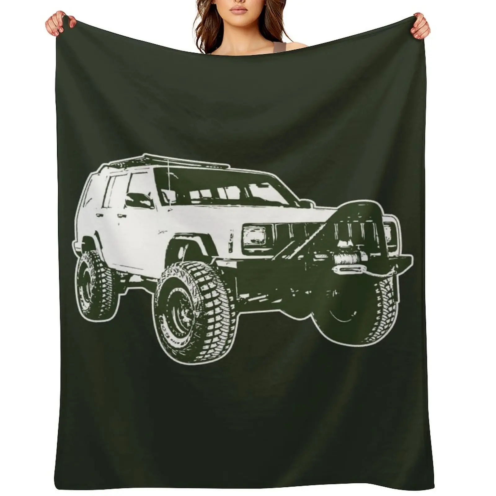 

Adventure Lifted XJ Sketch Throw Blanket Flannel Fabric for winter Decoratives Bed covers Blankets