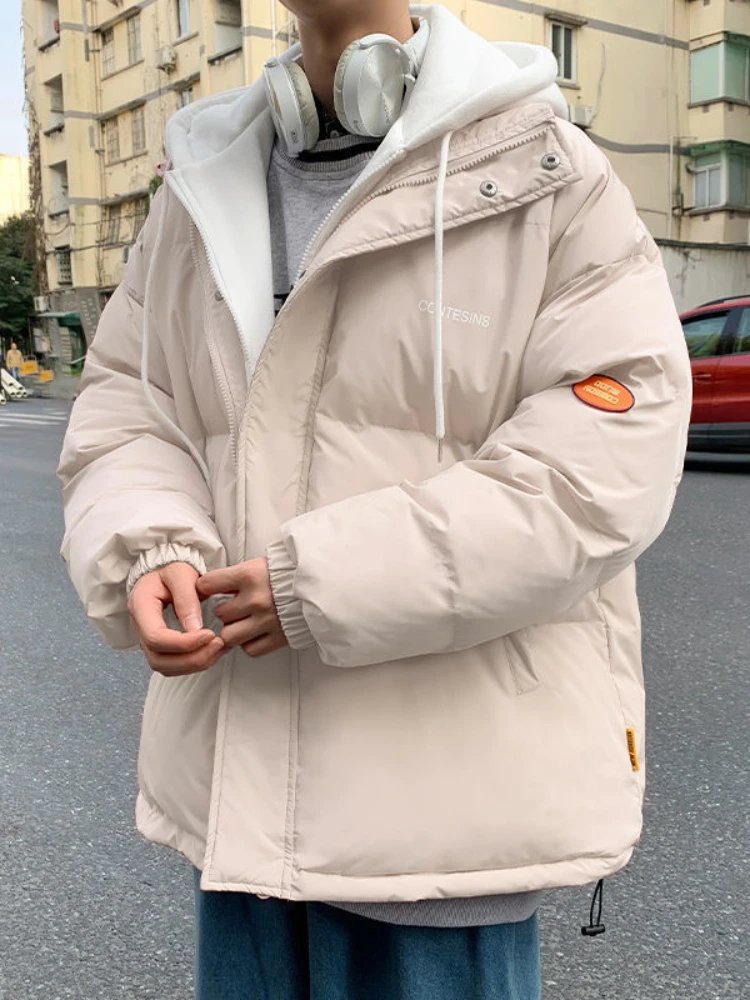 Parka da uomo Warm addensare Fashion Coat con cappuccio Oversize Winter Casual Jacket maschile Streetwear Hip Hop donna 4XL E654