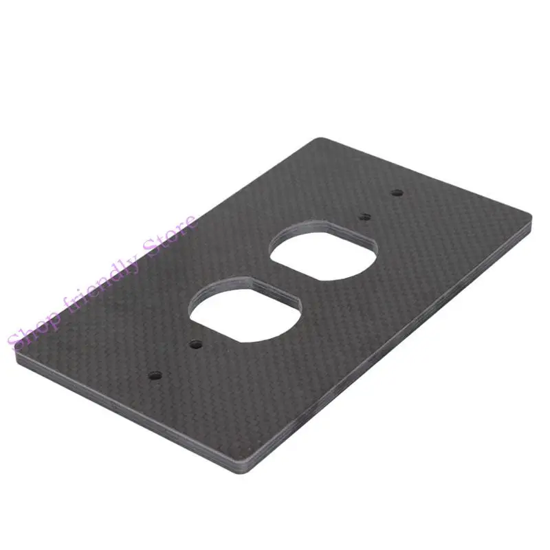 594A ألياف الكربون الحديثة الأمريكية القياسية جدار المقبس الجدار غطاء الطاقة المخرج للمنزل والمكتب #5