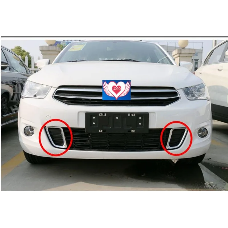 

ABS plating Front Grille Around Trim Racing Grills Trim for 2014-2016 Citroen Elysee car styling