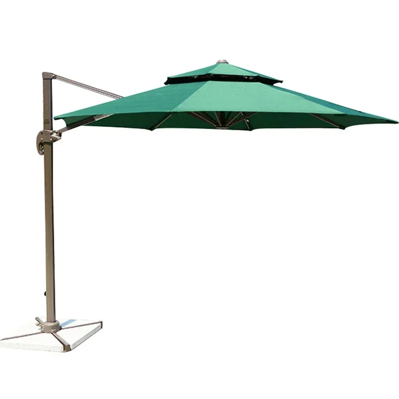 Outdoor double-top round Roman umbrella large courtyard garden umbrella sun umbrella