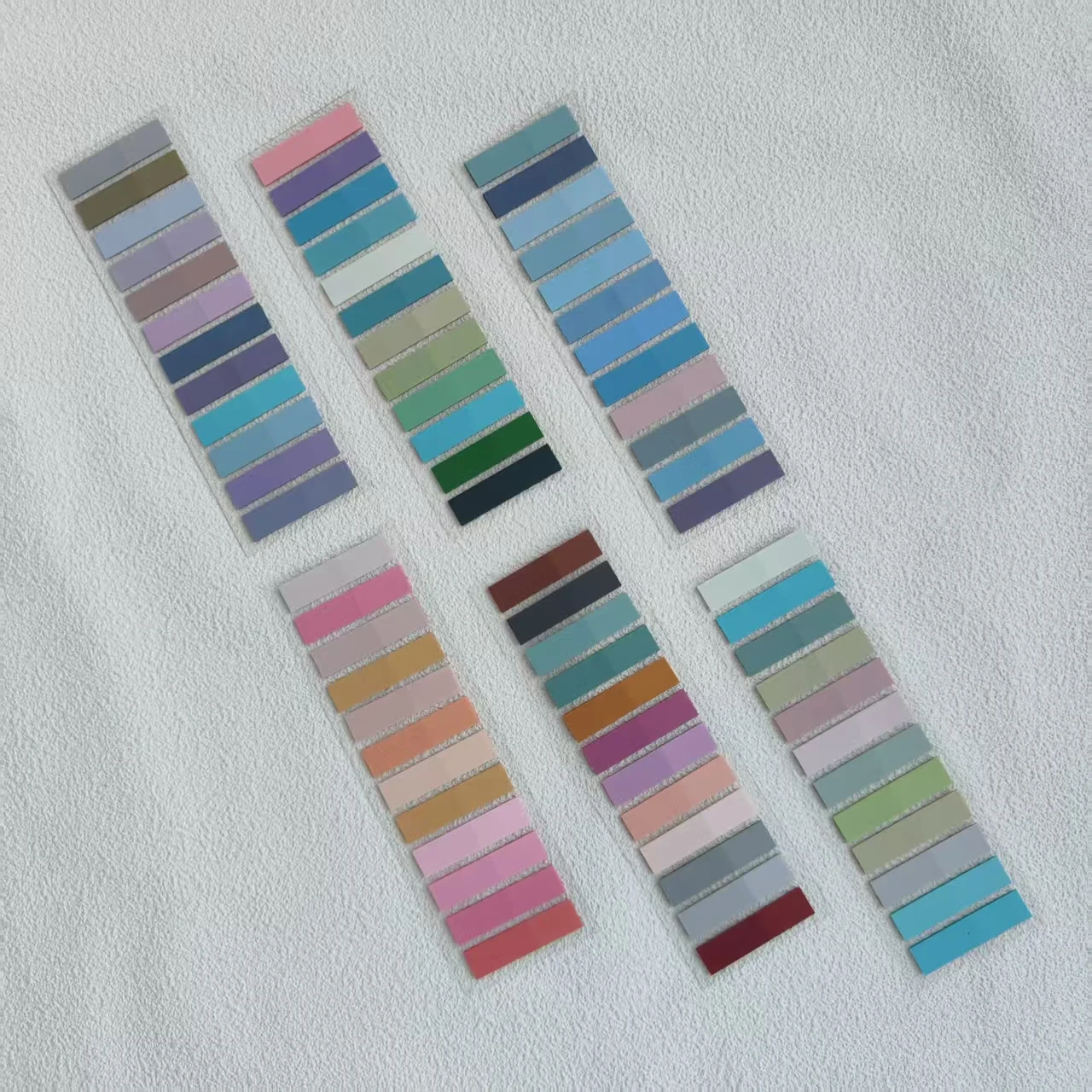 กระดาษโน้ตสีสันสดใส PET 1200 ชิ้น 6 แพ็ค ใช้เป็นที่คั่นหนังสือ ป้ายติดสมุดภาพ คอลลาจ เครื่องเขียน DIY อุปกรณ์งานฝีมือ สำหรับใช้ในครัวเรือน
