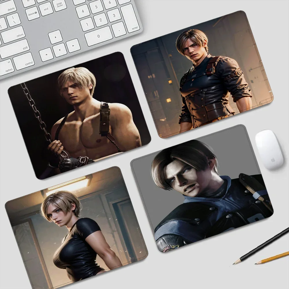 

Small Mouse Pad Gamer Leon Kennedy Gaming Desk Accessories Office Rug Mousepad Offices Mat Mats Anime Gadgets Computer Mause