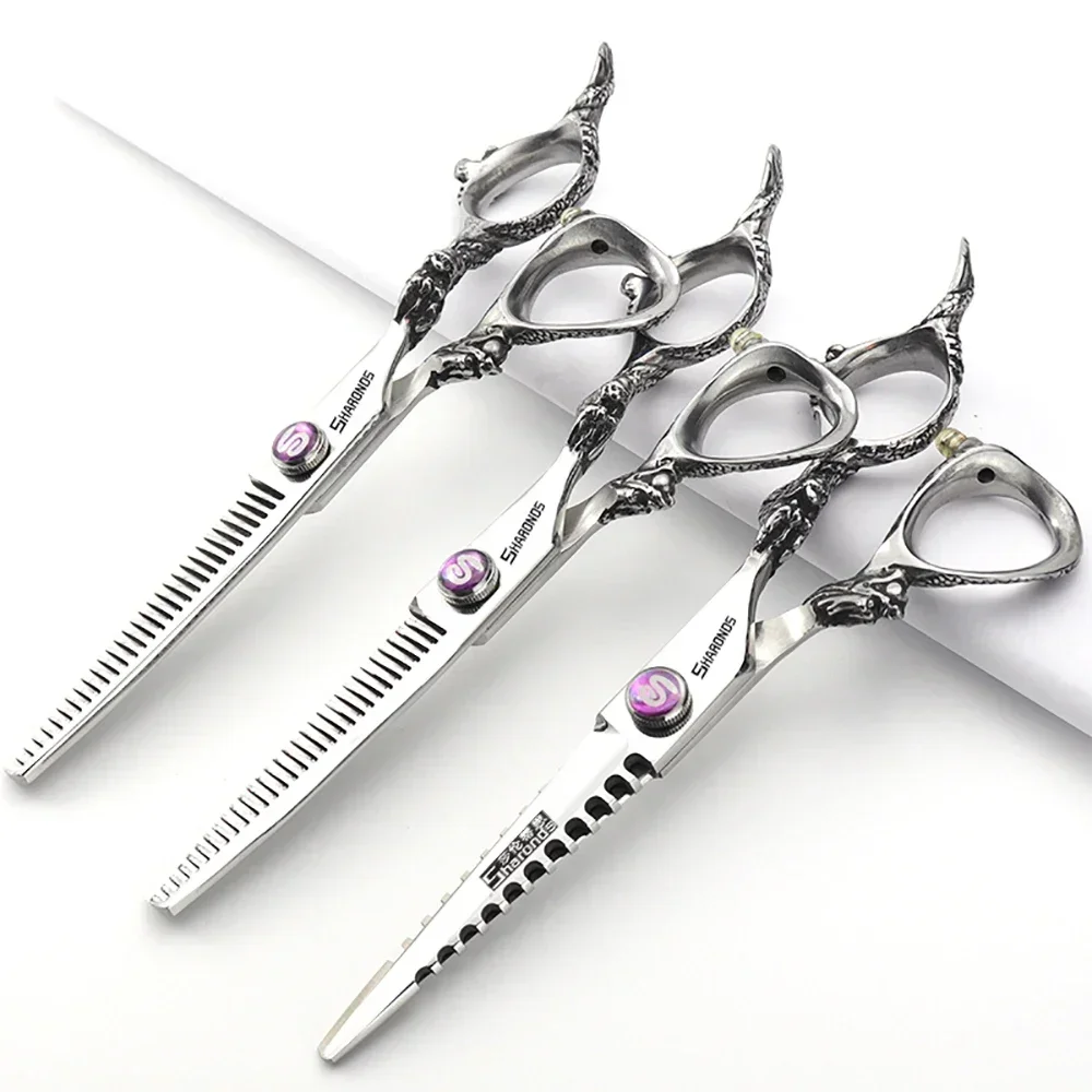 Professional Hairdressing Scissors 6/7/7.5/8/9 Inch Steel Hairdresser Clipers Hairdressers Dedicated Hair Cutting Tools