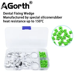 100 unids/caja matrices de Metal contorneadas seccionales dentales anillo de matriz con 40 Uds cuñas Delta de silicona herramientas de dentista