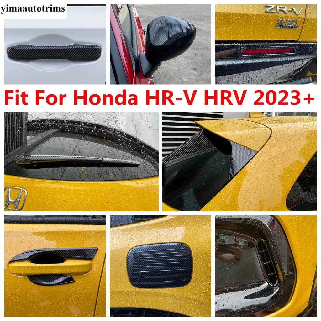 

Carbon Fiber Door Handle Bowl / Fog Light Eyebrow / Rearview Mirror Cover Trim Accessories For Honda HRV HR-V ZRV Z-RV 2023 2024