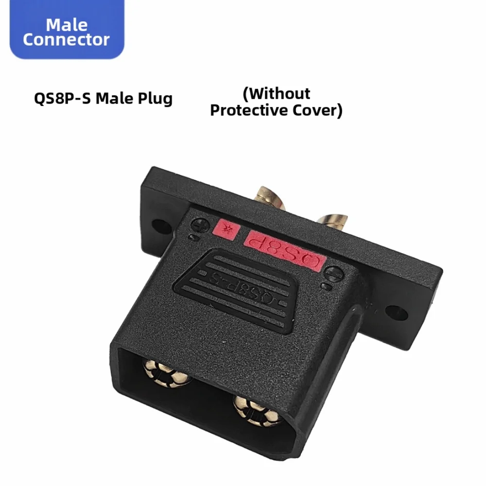 New High Current QS8-S Connector Anti Spark Black QS8-S M F Plug Set Gold Plated QS8P-S Battery Plug for RC Model Car