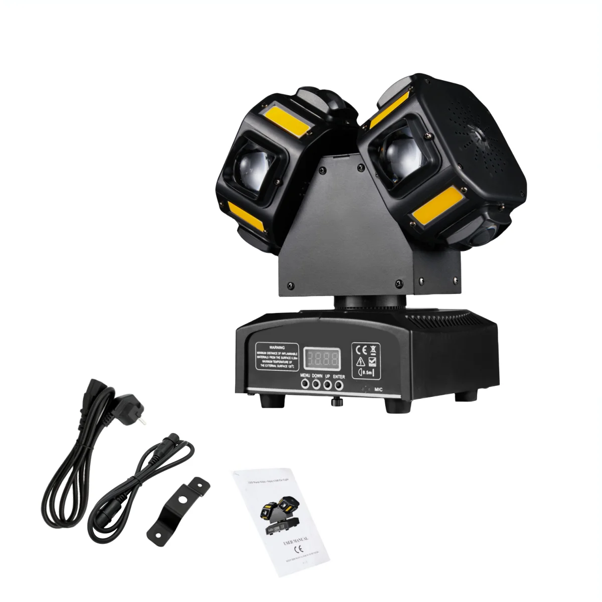 2 Armen Roterende หัว Licht 8LED Kralen Podium Effect RGBW Beam Laser Strobe Disco Party DMX Geluid Controle Licht