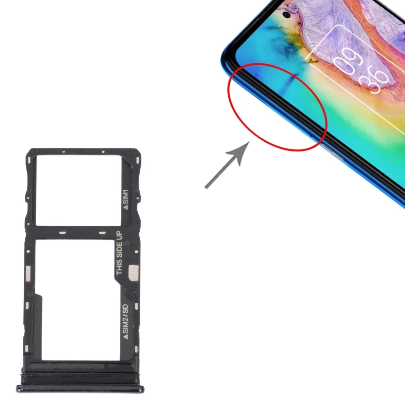 For TCL 20 5G SIM Card Tray + SIM / Micro SD Card Tray