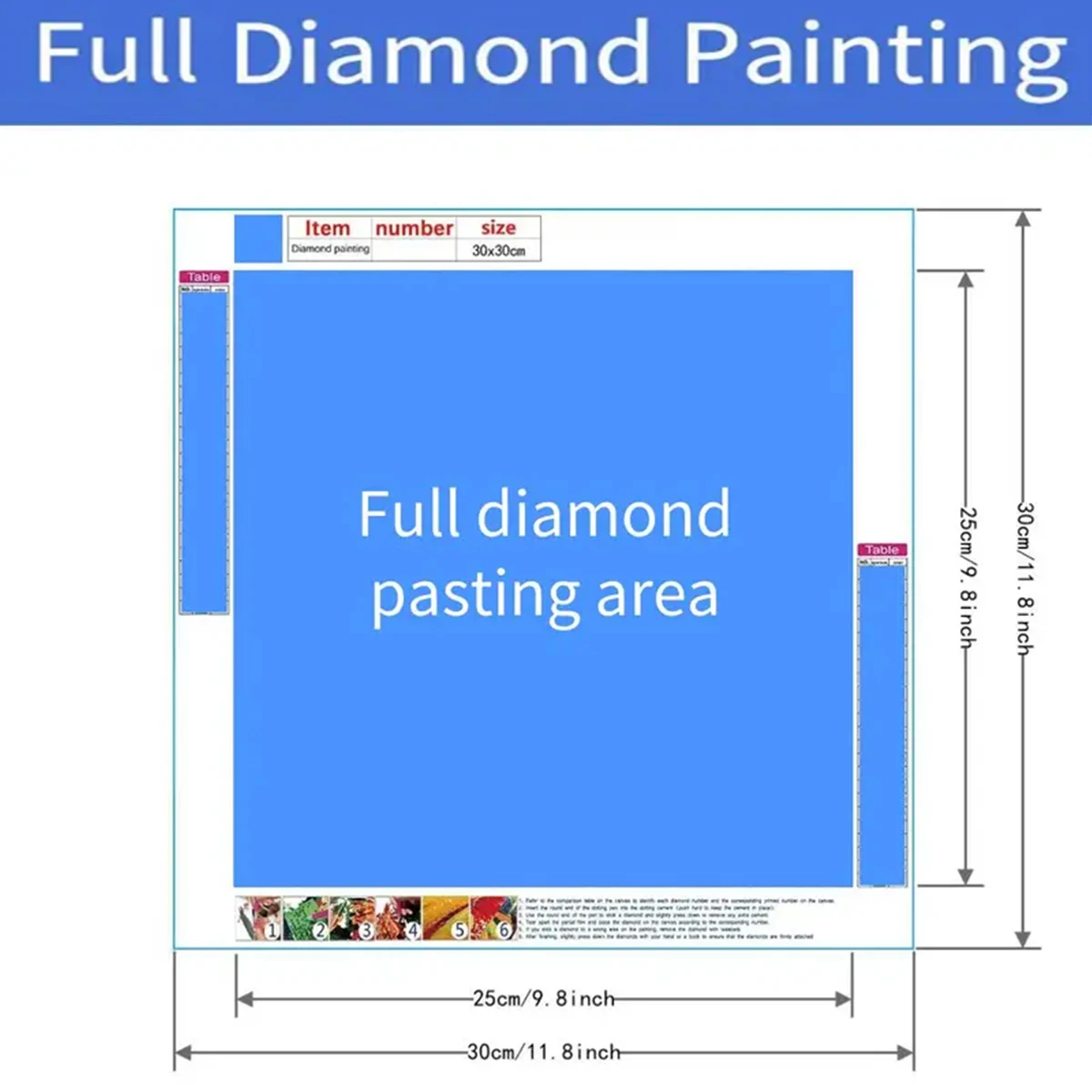 Farbenfrohes Blitz-Spezialmuster DIY Diamant-Malerei-Set, Rahmenlose Voll-Diamant-Kunst, Mehrere Größen zur Auswahl – Detail 5