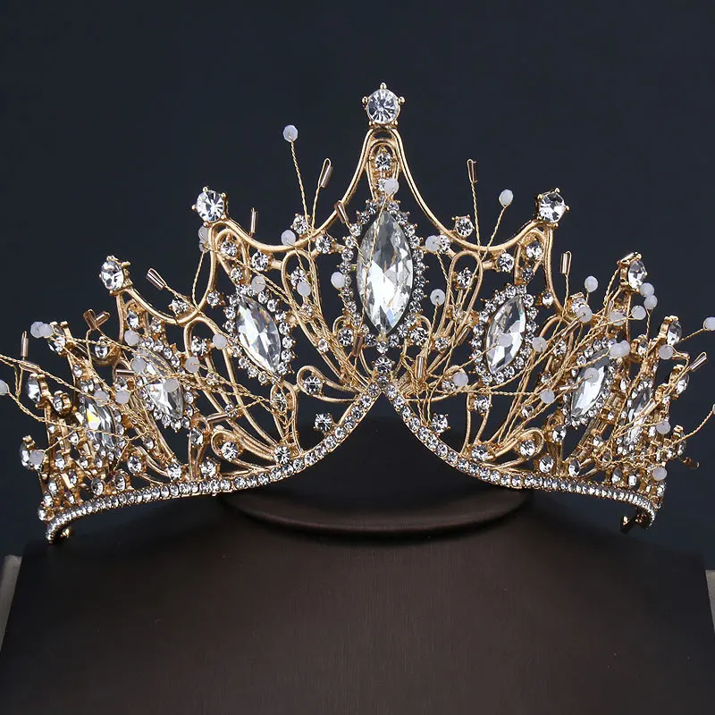 Bride Vintage Rhinestone Queen Crown Princess Headwear Headband Wedding Hair Jewelry Party Gift for Girls image 4