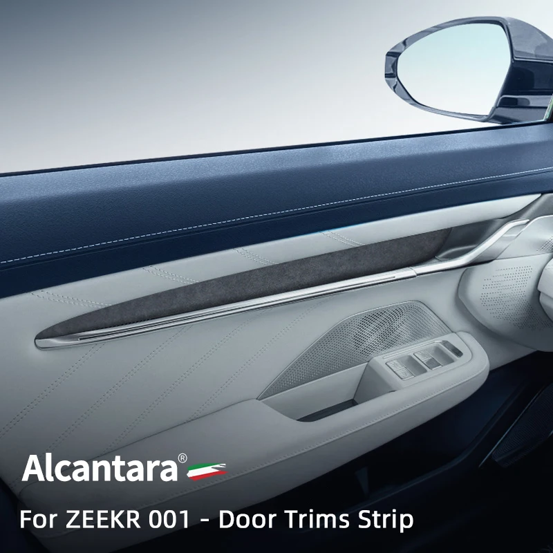 

For ZEEKR 001 2021 2022 2023, Alcantara Overlay On The Car Door Panel Decorative Strips, Auto Interior Modification Accessories