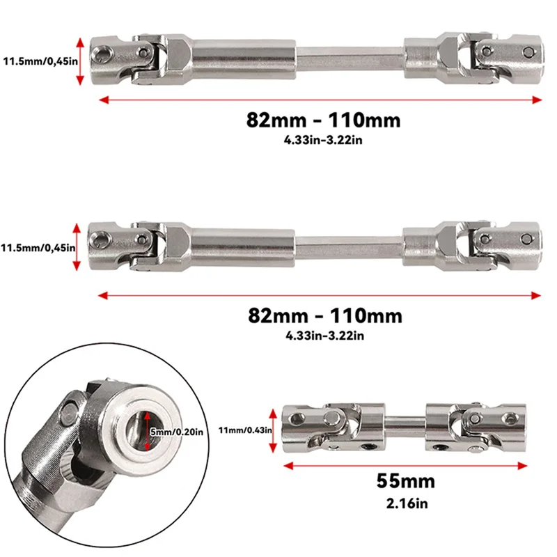 ABTI-RC Auto Albero di Trasmissione Per 1/12 MN128 MN86 MN86S G500 RC Auto Parti di Aggiornamento Accessori