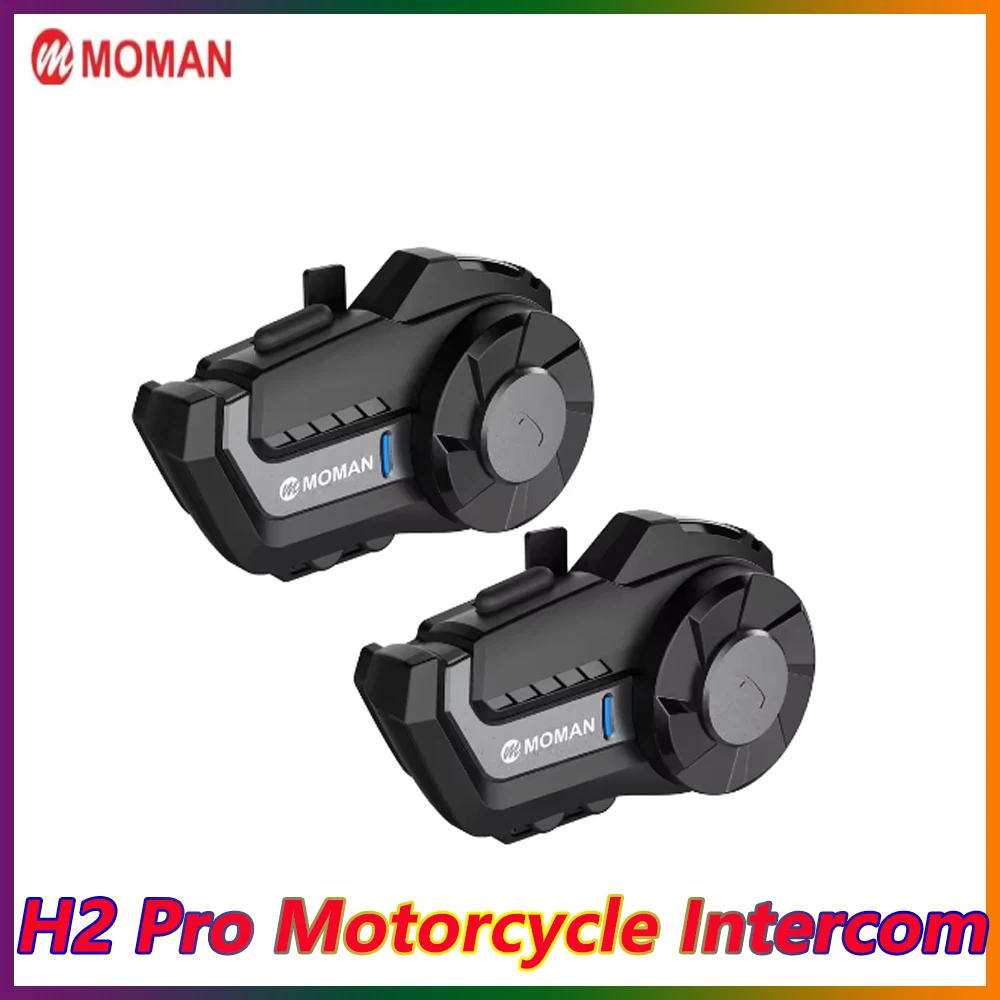 MOMAN H2 pro Helmet Intercom Bluetooth Motorcycle Helmet Headset Headphone Wireless Bike Waterproof WiFi Video Recorder Synco