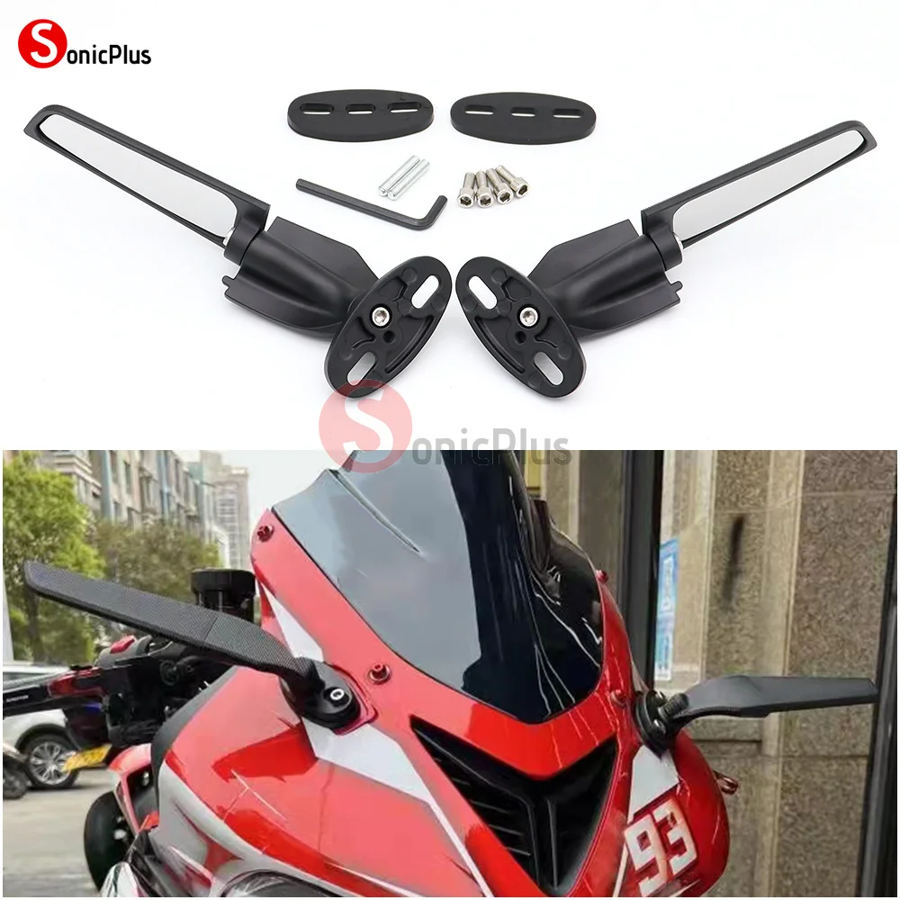 For SUZUKI GSX-R 600 2016-2021 2020 2022 Motorcycle Rotation Adjustable Winglet Side Rearview Mirrors Aluminum