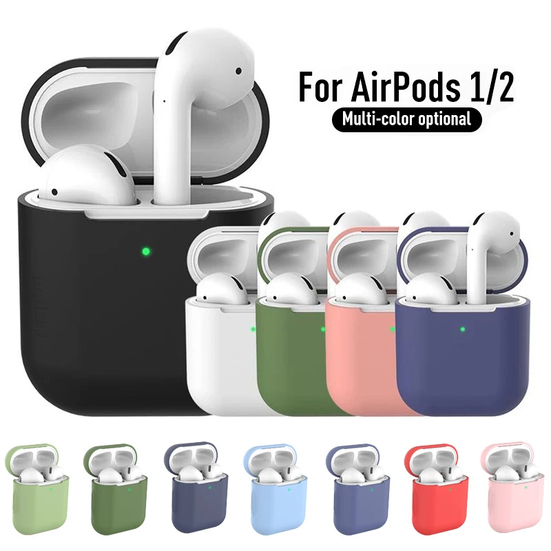 Neue Silikon-Kopfhörerhülle für Apple Airpods 1. und 2. Generation, kabellose Bluetooth-Kopfhörerhülle, Schutzhülle für AirPods 1 2 Cover