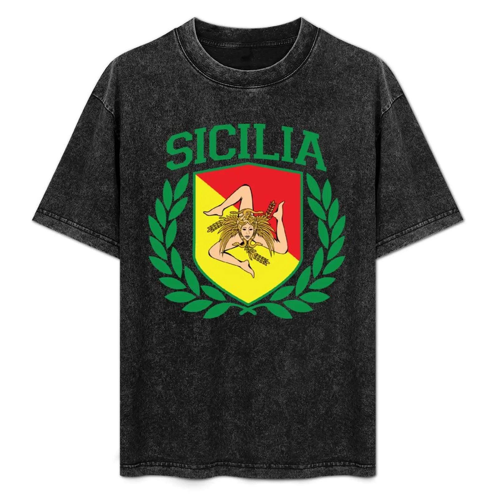 

Sicily Shield T-Shirt Street Art Print Tee Shirt
