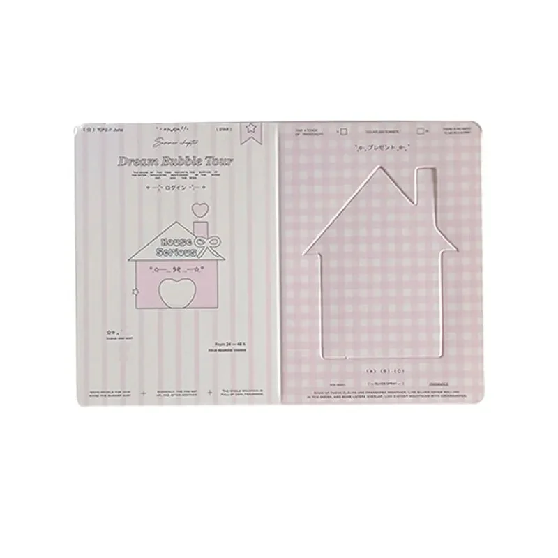 10 Pcs/Pack Mini Pink Hollow Fold Card Holder Album Photo Card Decorative Materials DIY Kpop Idol Card Toploader Deco Supplies