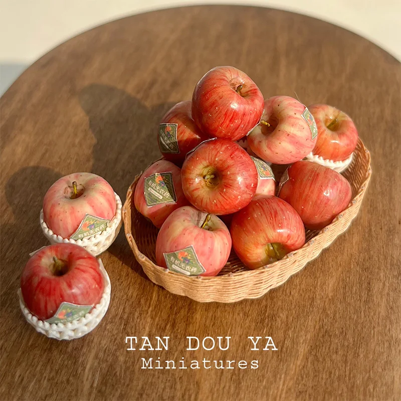 Miniature toy Clay apple miniature simulation fruits for DIY 1:6 1:12 bjd ob11 blythe dollhouse props Dolls accessories