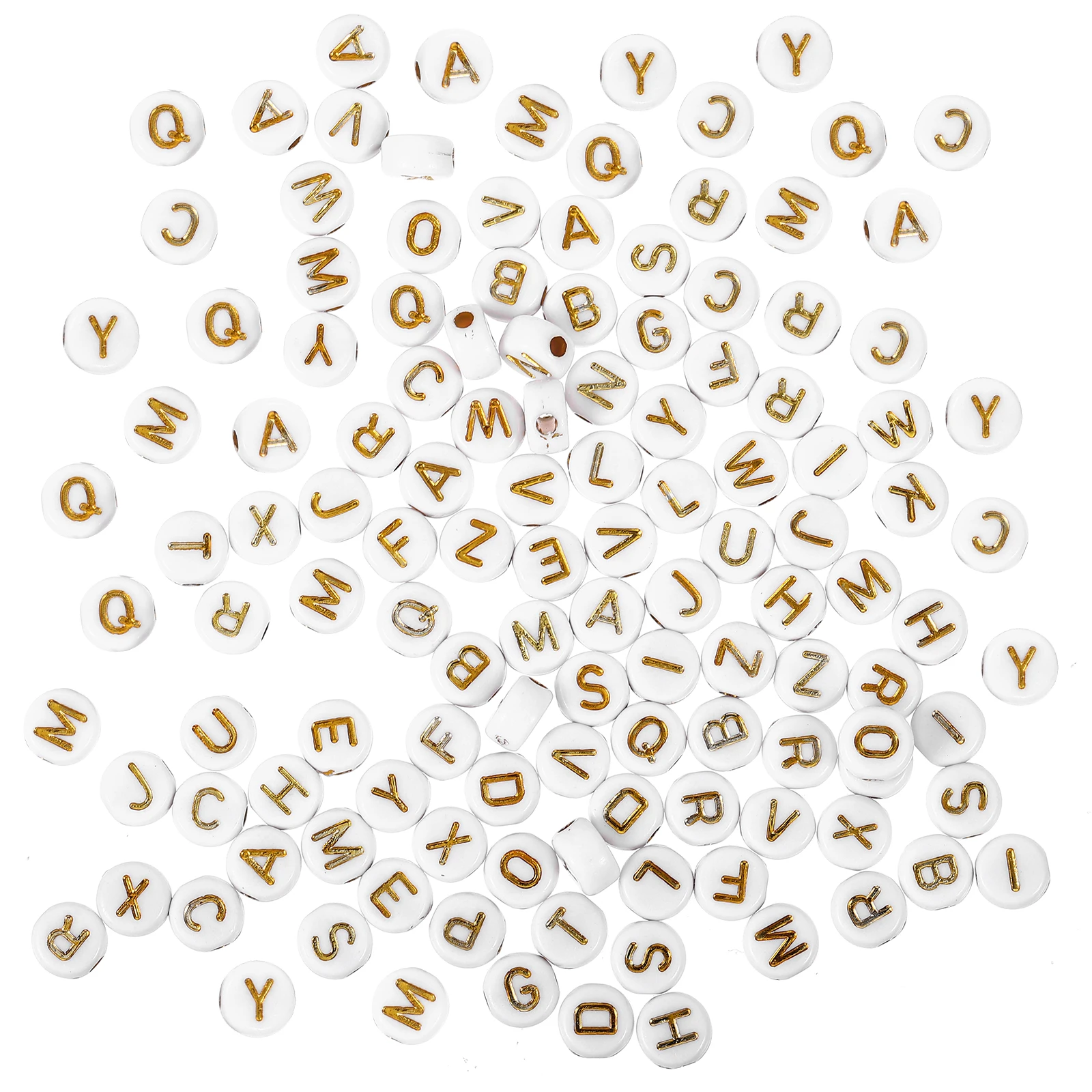 

500 Pcs Alphabet Beads Colorful Craft for Jewelry Making Letter Round Loose Letters Lettered Acrylic Child