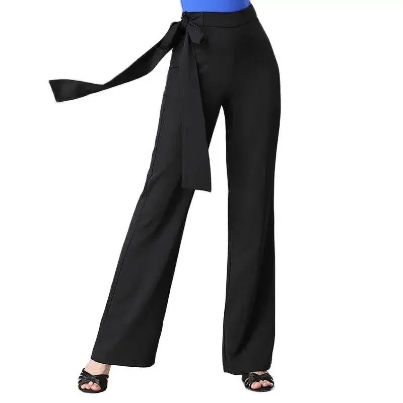 New Spring Summer Trousers Wide Leg Pants Women's High Waist Modern Dance Ballroom Dance Latin Ballroom Casual Pants