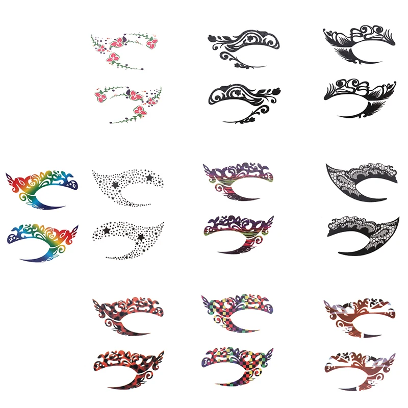 Halloween Makeup Eye Temporary Tattoo Facial Face Transfer Sticker Beauty Supply