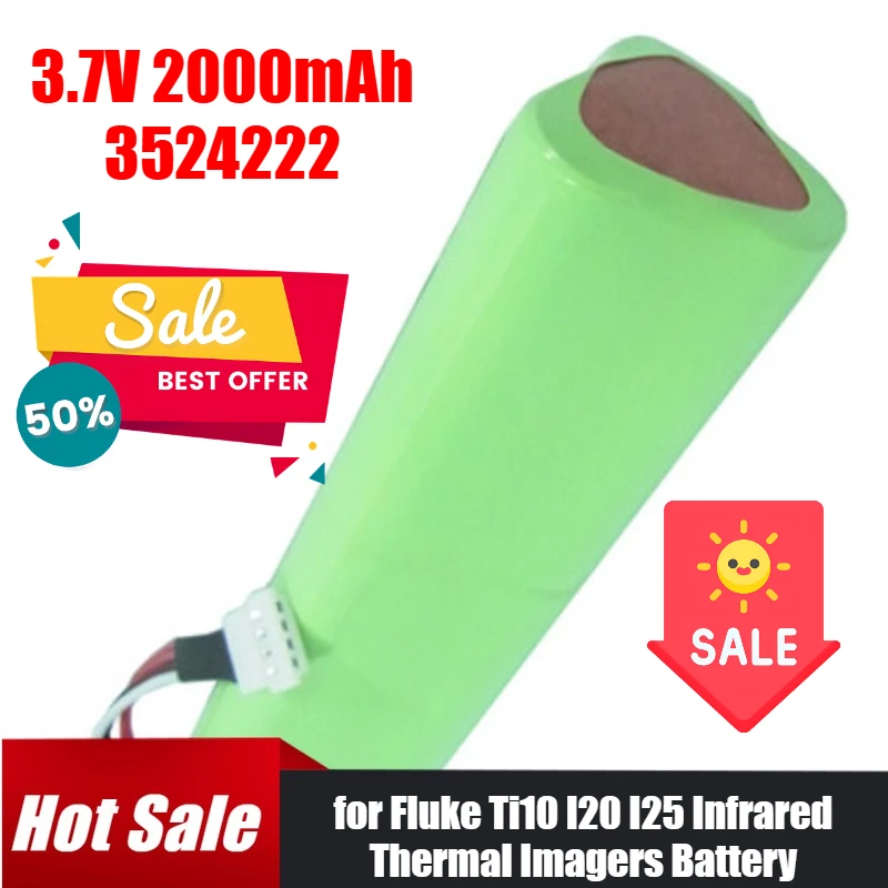 

3.7V 2000mAh 3524222 for Fluke Ti10 I20 I25 Infrared Thermal Imagers Battery