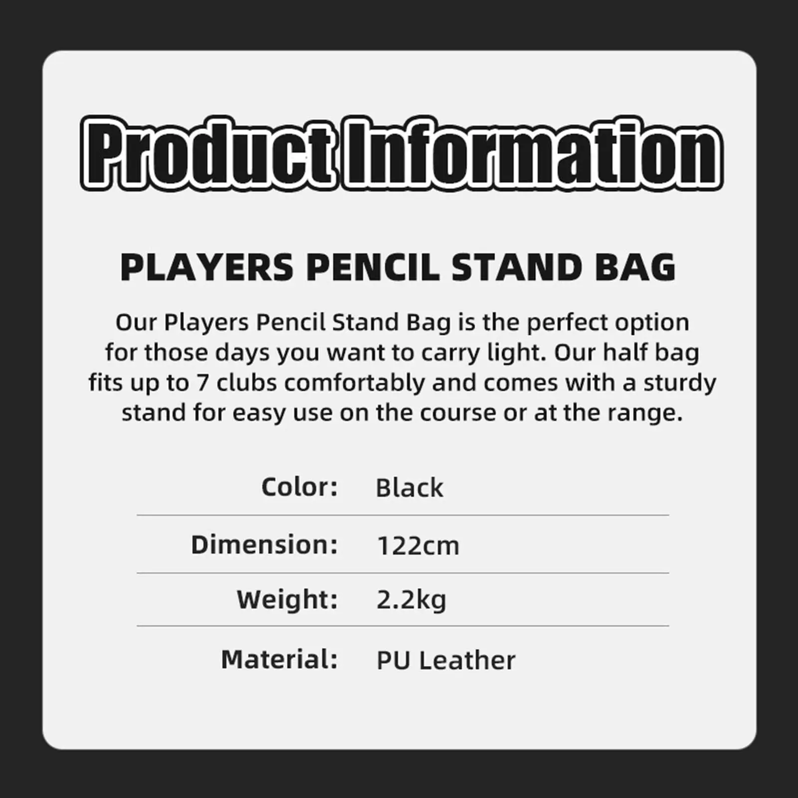 Golf Stand Bag Lightweight Waterproof Large Capacity Golf Stand Carry Bag Storage Case Golf Bag for Golf Course Sport Accessory