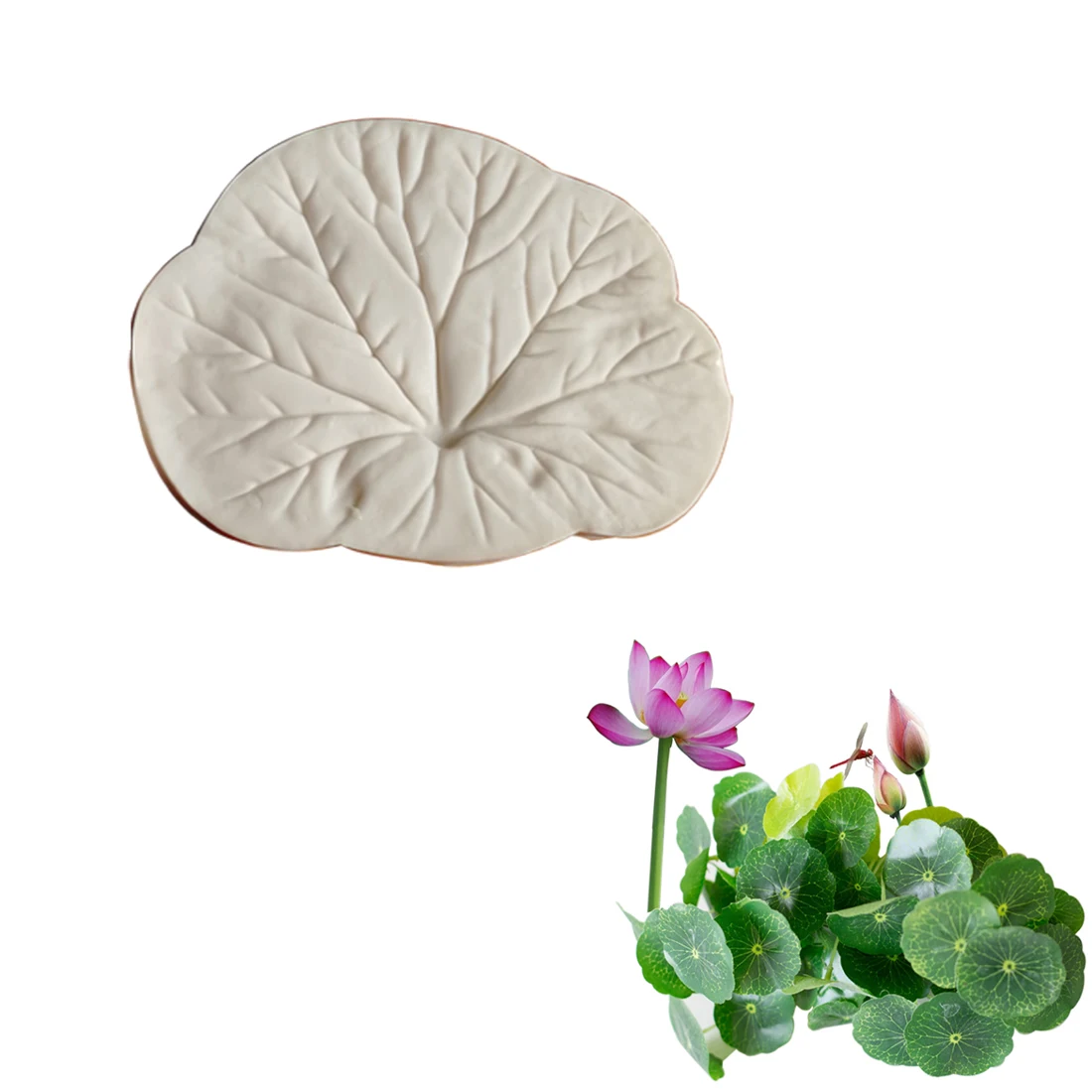 Lotus Leaf Veiner Silicone Mold Chocolate Fondant Gumpaste Marshmallow Sugar Clay Candle FlowerCold Porcelain Moulds M2109