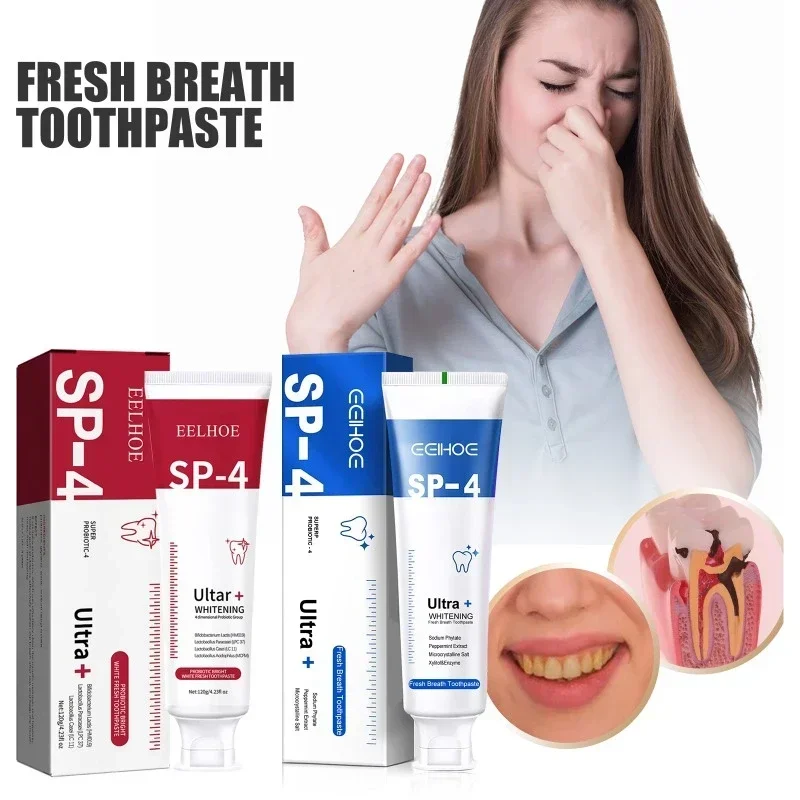 

Probiotic White Teeth Toothpaste Cleansing Breath Oral Remove Gum Smoke Stains Teeth Dirt Protect Care Mousse Toothpaste