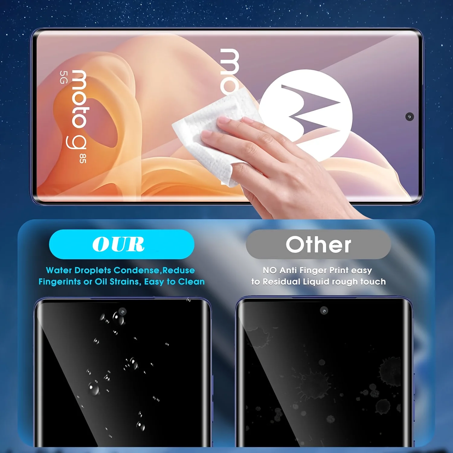 2 حزمة الترا HD الزجاج المقسى حامي الشاشة لموتورولا موتو G04 G05 G15 G35 G45 G55 G85 G14 G24 G34 G54 G64 G84 فيلم #3