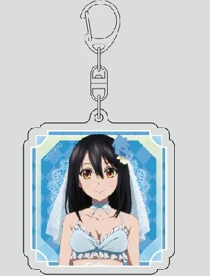 Game Rihavein Aiba Asagi Kirasaka Sayaka Himeragi Yukina Keychain Doll Anime Acrylic Keyring Pendant for Gift