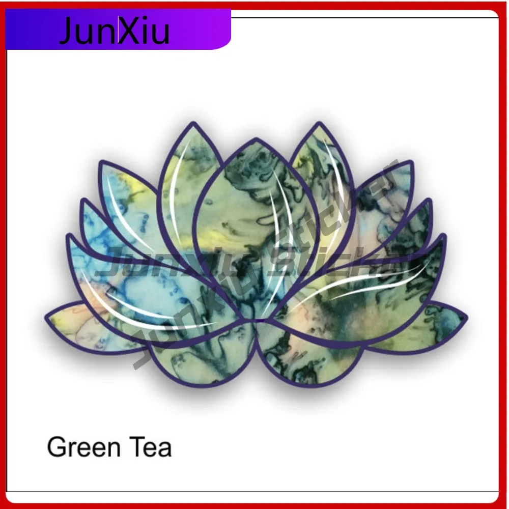 

Lotus Flower Green Tea Sticker Exterior Accessories Car Bicycle Skateboard Laptop Rv Camper Windows Windshield Decal Decoration