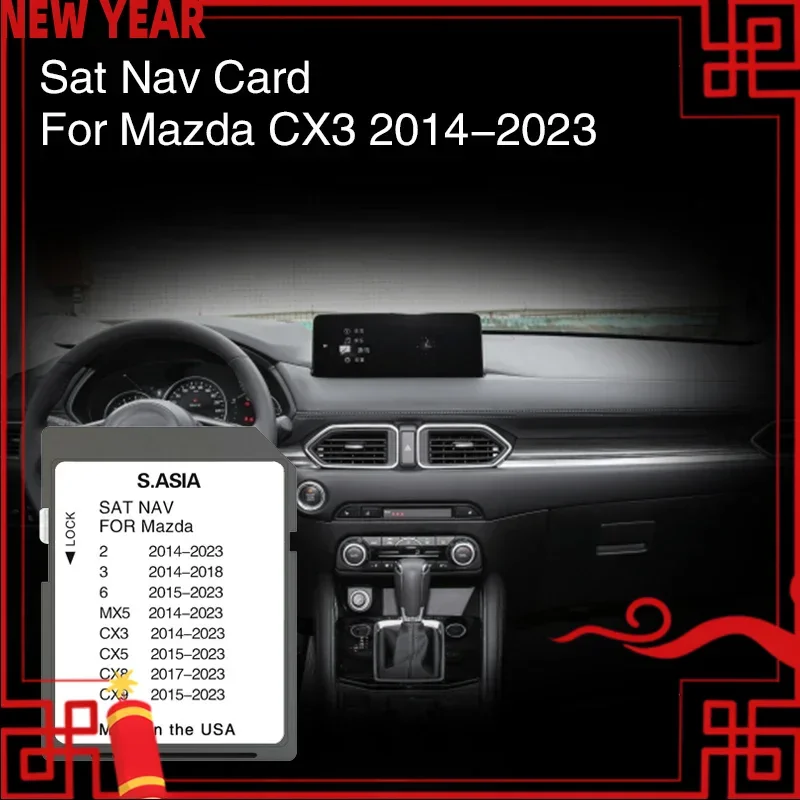 

for Mazda CX3 from 2014 to 2023 Navigation SD Card Maps for South Asia Sat Nav Update Maps Indonesia Malaysia Philippines