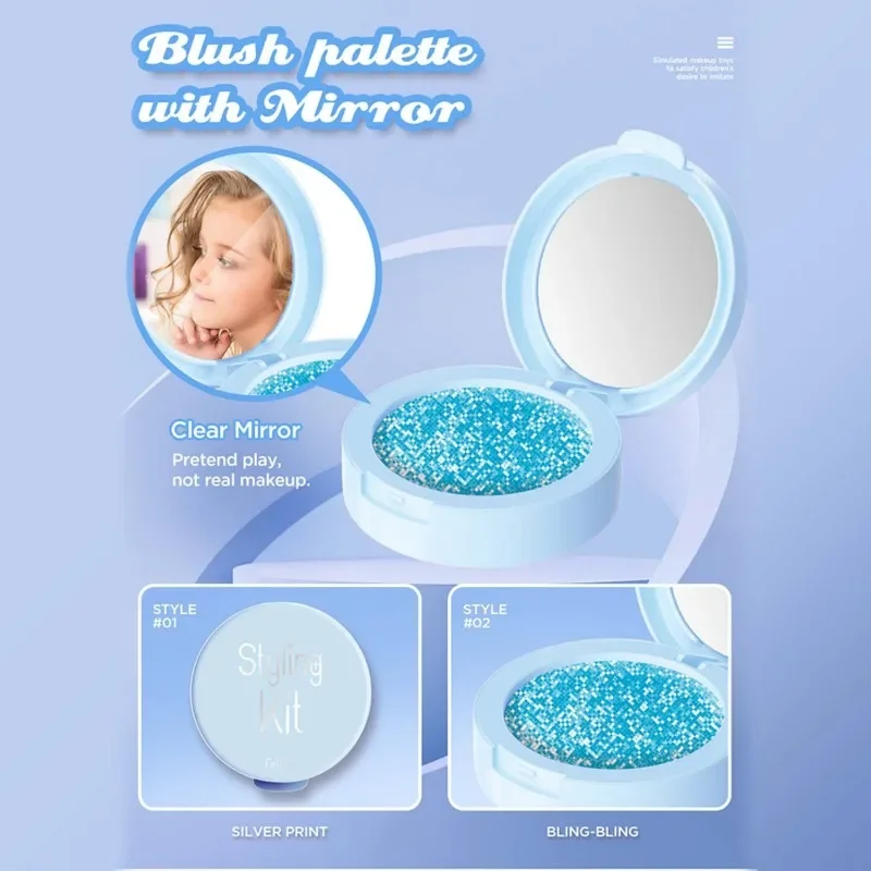 Kinderspeelhuis Simulatie Make-up Speelgoed, Meisjes Schoonheid Spelen Cosmetica Speelgoedset met opbergdoos Gereedschap voor kinderen Meisjescadeaus