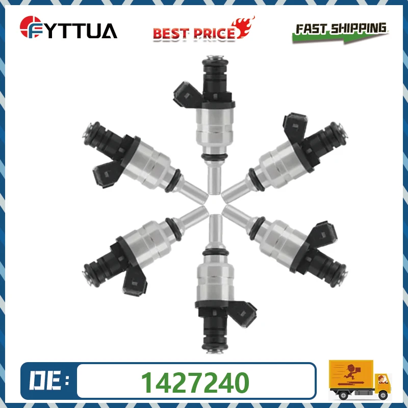 

6PCS Fuel Injector 1427240 13537546244 For BMW E46 E39 X3 Z3 Z4 528i 325ci 3 5 Series 2.5L 2.8L 1999-2005