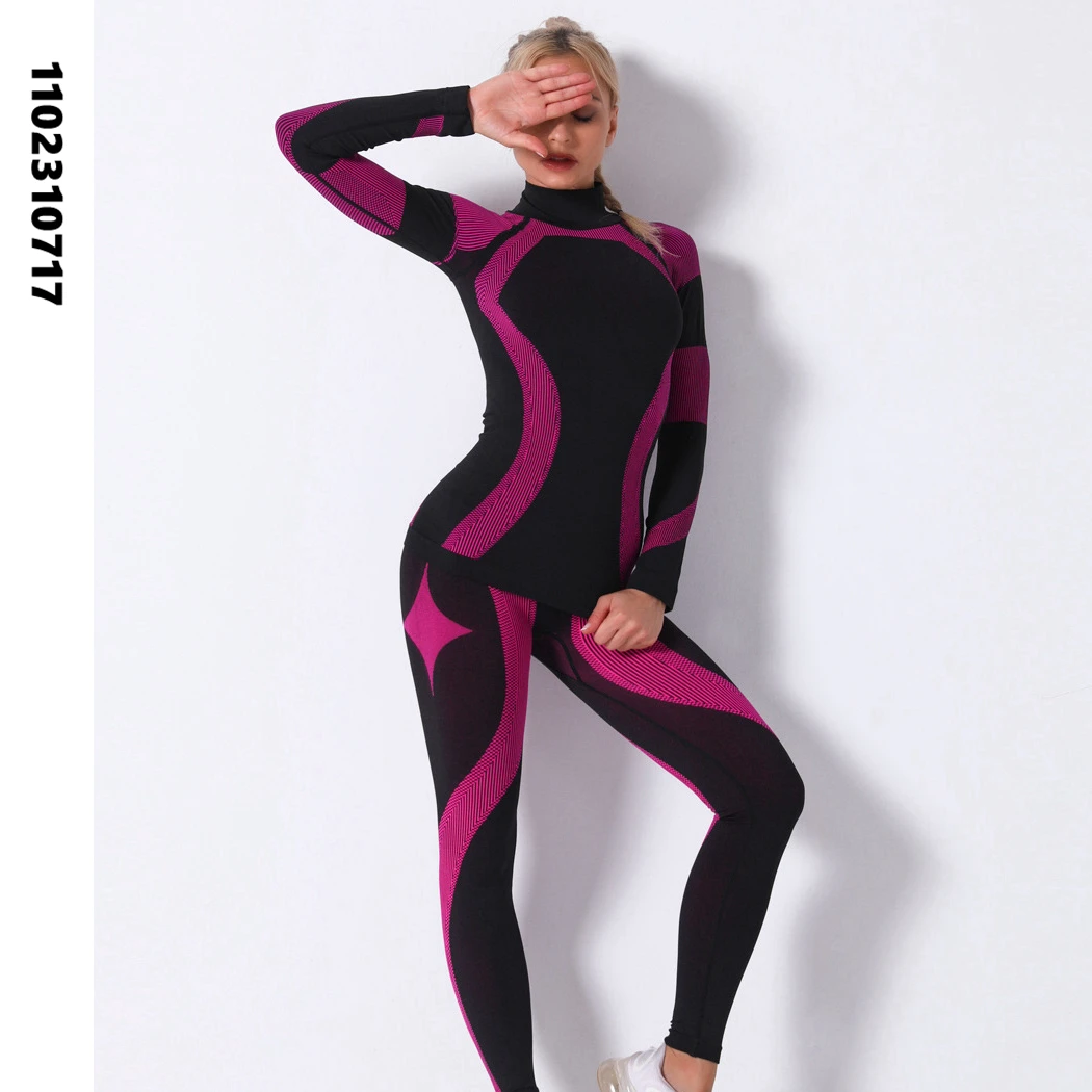 Women Thermal Underwear Suit Winter Quick Dry Thermo Sporting Underwear Sets Female Ski Fitness Gym Long Johns Set SK004