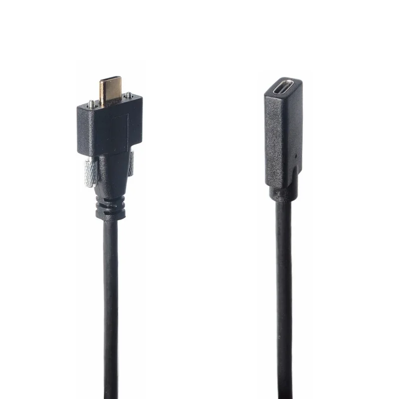 กล้องอุตสาหกรรมสกรูล็อคคู่ USB 3.1 ประเภท C ข้อมูลชายกับหญิงและสายชาร์จ 2 ฟุต Type-C สกรูคู่