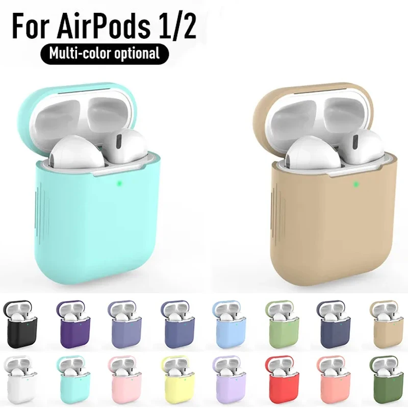 Case For Apple Airpods 1st 2nd generation Case Soft Silicone Earphone Protective Cover for airpod 1 2 Headphone Charging Box Bag