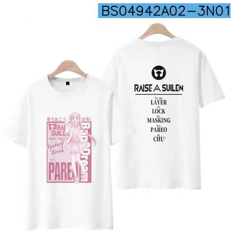 Japan Anime BanG Dream RAISE A SUILEN 3D T Shirt Women Men LAYER LOCK MASKING PAREO CHU Short Sleeve Funny Tshirt Graphic Tees