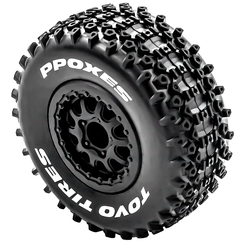 4 Stück 112 mm 1/10 Short Course Truck Reifen Reifen Rad mit 12 mm Sechskant für Slash Arrma Senton HuanQi 727 Vkar 10sc Hpi Rc Auto – Detail 13