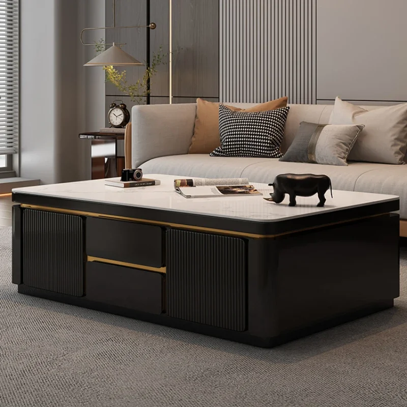 

Luxury Storage Modern Coffee Table Aesthetic Solid Wood Space Saving Coffee Table Living Room Mesa Centro Salon Furniture