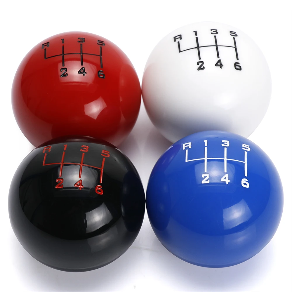 Car 5 6 Speed Manual Gear Shift Knob M10x1.5 Thread Resin Round Fit For Honda Toyota Nissan Mitsubishi Ford Chevrolet Subaru