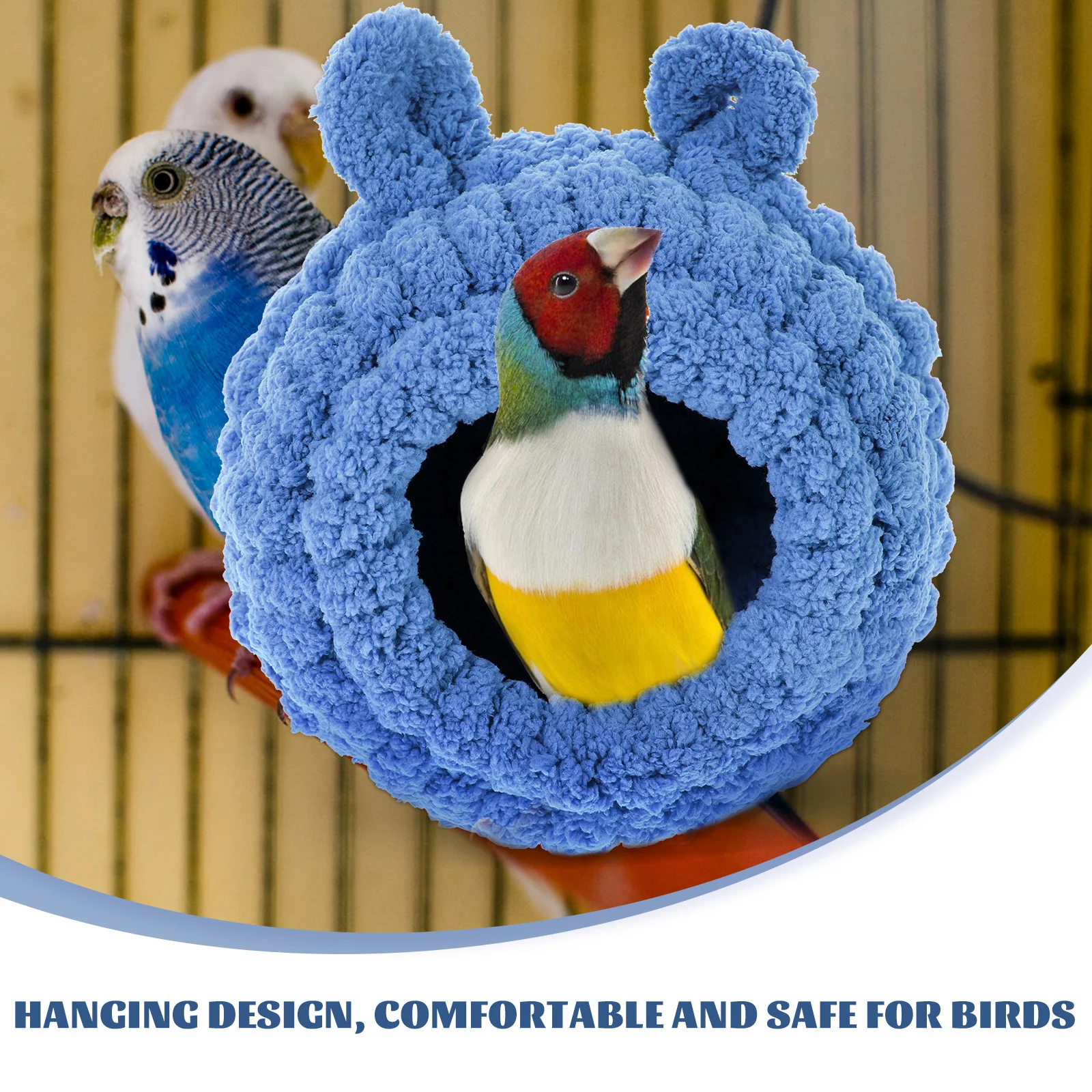 

Parrot Tent Bird Bed Warm Nest Hanging Decorative Coral Fleece Multifunction Pet Cage Sleeping Bed Supplies