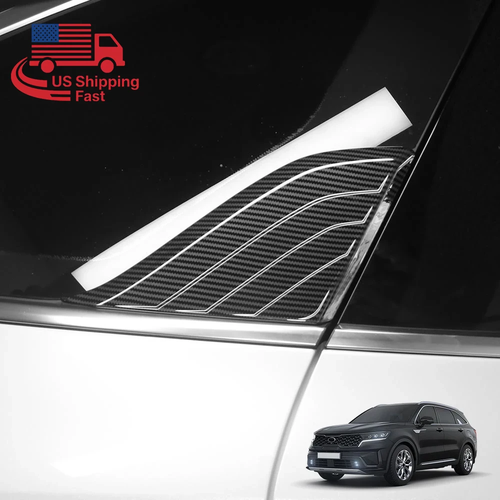 

2 шт. декоративные накладки на C-стойки из карбона для Kia Sorento MQ4 2021-2026, внешние аксессуары