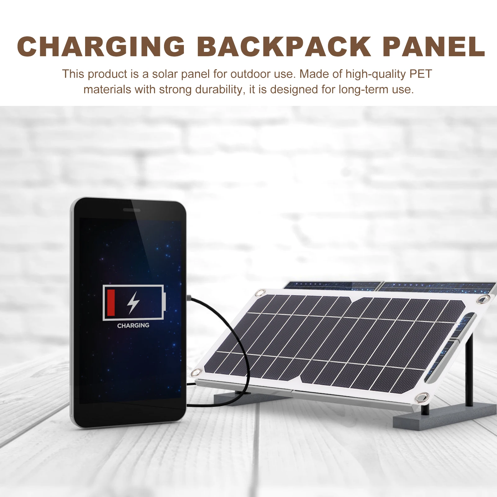 

1pc Solar Panels Portable Semi-Flexible High Efficiency Single Crystal Lightweight Waterproof Durable Strong for Travel