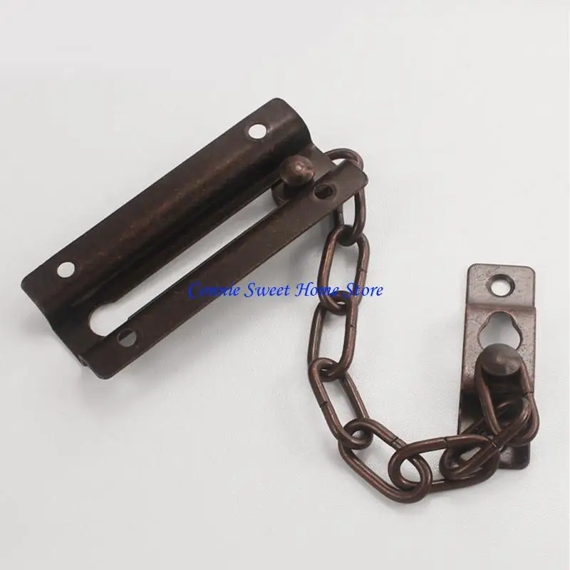 

LXAF Sturdy Push Pull Door Lock Portable Accessory for Additional Security Designs Without Drilling Required for Installation