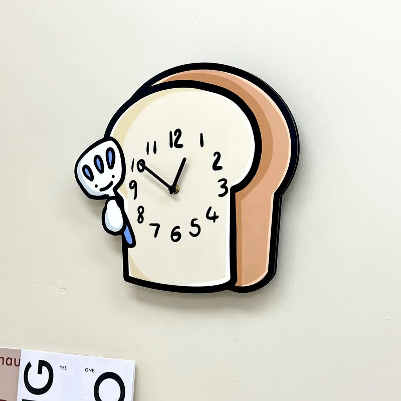 Y*-Cute Interior Wall Watch Modern Digital Xenomorph Cartoon Aesthetic Clock Wall Nordic Silent Relogio De Home Decoration