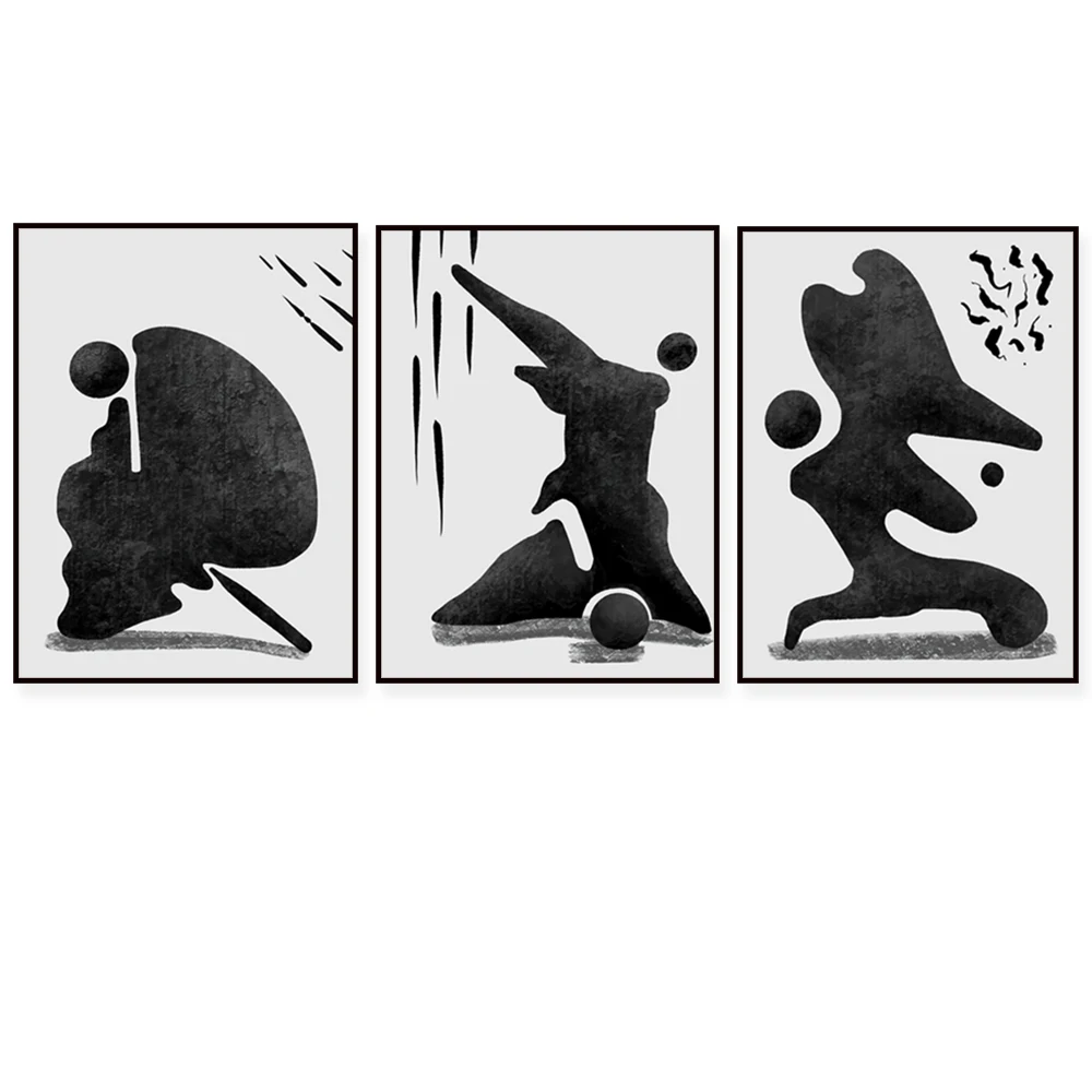 Matisse inspiration, black and white, wall art, contemporary abstraction, Henry Matisse decorative poster