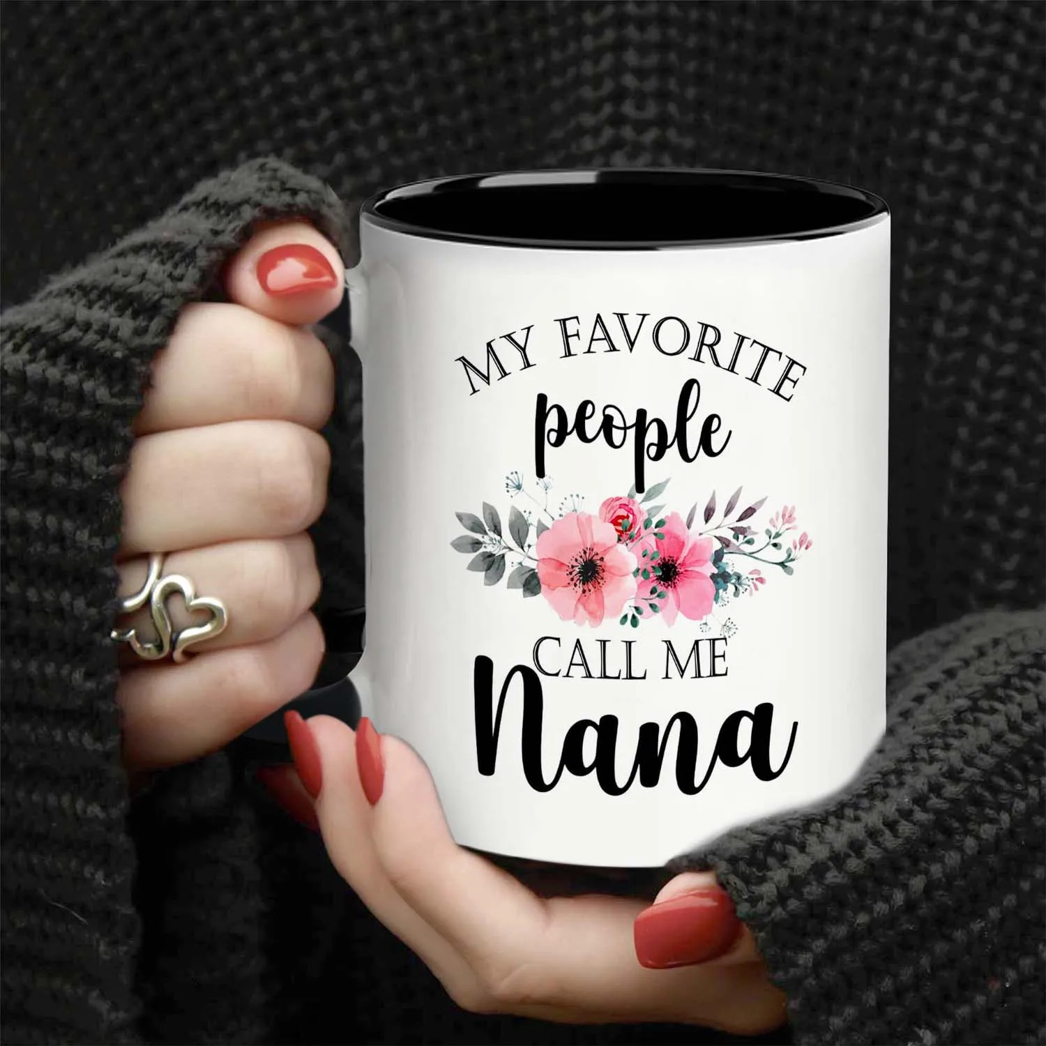 Canecas de café com minhas pessoas favoritas, presentes Nana, vovó presentes de aniversário, Call Me, Grammy, 11oz, 1pc